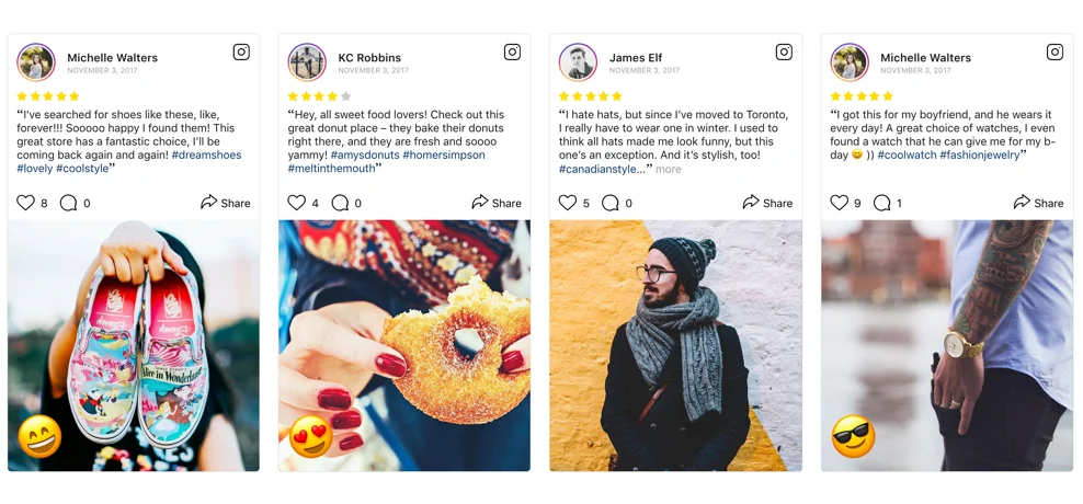 Post Instagram user testimonials and reviews on your website. Instagram Advertising